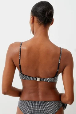 Haut de bikini bandeau orné de rosettes premium