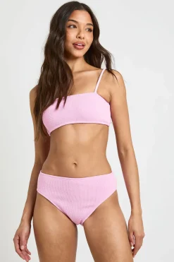 Haut De Bikini Bandeau Texturé