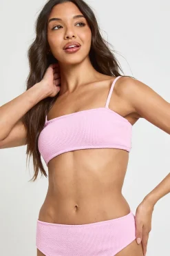 Haut De Bikini Bandeau Texturé