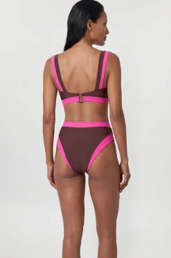 KarenMillen Haut De Bikini À Bordure Contrastante<Femme Maillots De Bain|Tenues De Plage