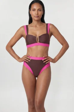 KarenMillen Haut De Bikini À Bordure Contrastante<Femme Maillots De Bain|Tenues De Plage
