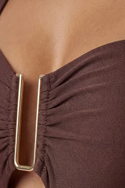 KarenMillen Haut De Bikini À Bordure Contrastante<Femme Maillots De Bain|Tenues De Plage