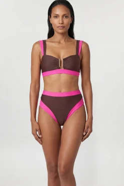 KarenMillen Haut De Bikini À Bordure Contrastante<Femme Maillots De Bain|Tenues De Plage