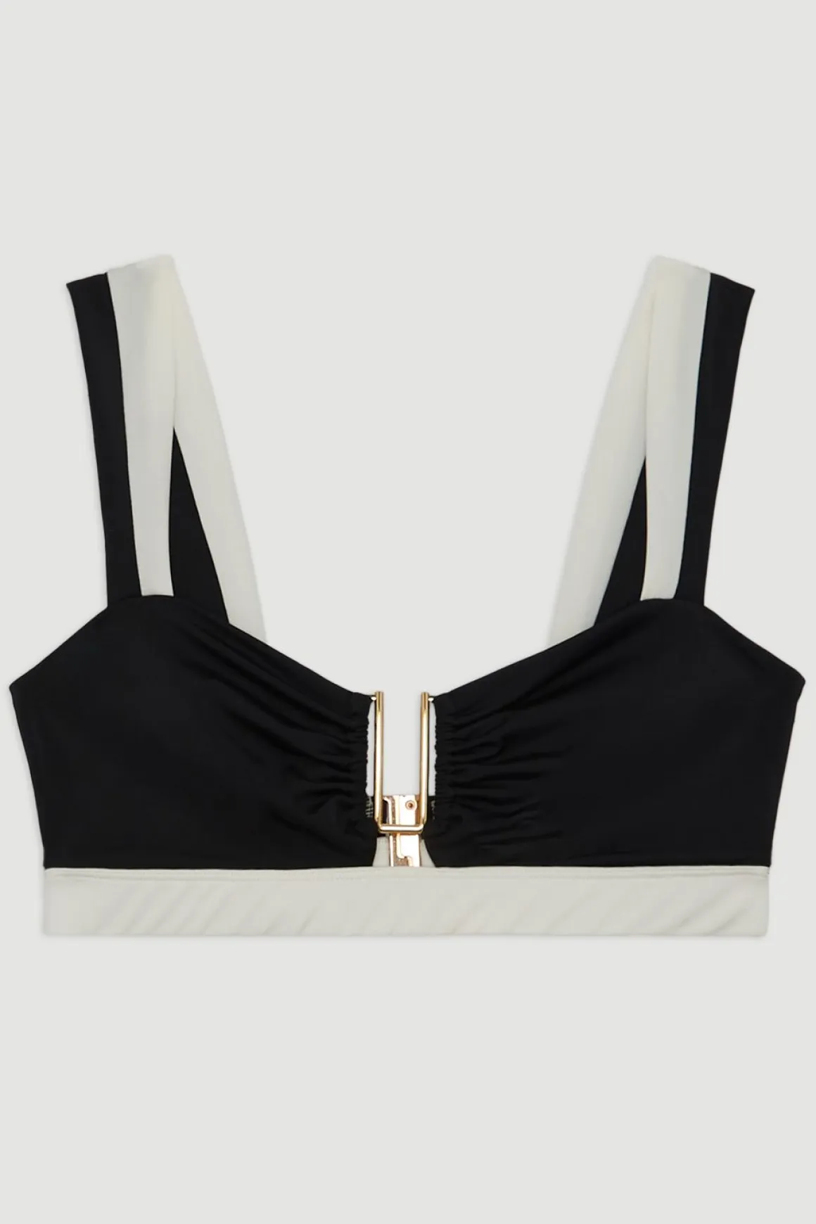 Haut de Bikini à Bretelles Détachables avec Détails de Finition