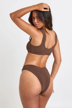 boohoo Haut De Bikini Échancré Texturé<Femme Maillots De Bain|Tenues De Plage