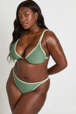 Haut De Bikini Contrasté Grande Taille