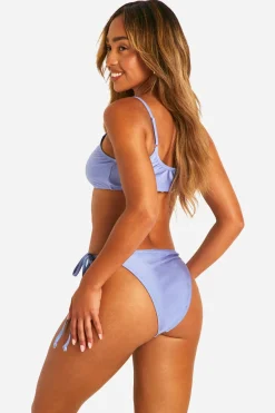 boohoo Haut de bikini crop Mix & Match à brillance éclatante<Femme Maillots De Bain|Tenues De Plage