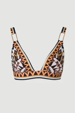 KarenMillen Haut de Bikini Décolleté à Motif Carrelage<Femme Maillots De Bain|Tenues De Plage