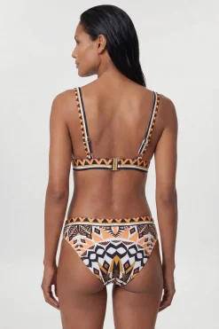 KarenMillen Haut de Bikini Décolleté à Motif Carrelage<Femme Maillots De Bain|Tenues De Plage
