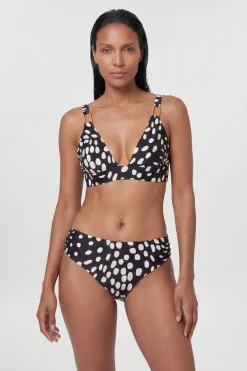 KarenMillen Haut De Bikini Décolleté Plongeant À Pois<Femme Tenues De Plage|Pois