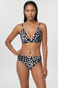KarenMillen Haut De Bikini Décolleté Plongeant À Pois<Femme Tenues De Plage|Pois