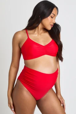 boohoo Haut De Bikini De Maternité Froncé<Femme Maillots De Bain|Tenues De Plage