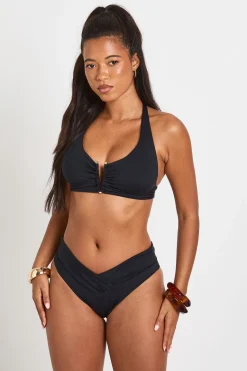 Haut De Bikini Dos Nu Plongeant Et Bas De Bikini Taille Haute Échancrés
