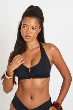 Haut De Bikini Dos Nu Plongeant Et Bas De Bikini Taille Haute Échancrés