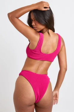 Haut De Bikini À Encolure Arrondie Texturé