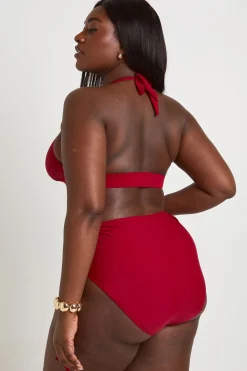 boohoo Haut De Bikini Grande Taille Décolleté Plongeant Dos Nu<Femme Maillots De Bain|Tenues De Plage