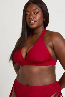 boohoo Haut De Bikini Grande Taille Décolleté Plongeant Dos Nu<Femme Maillots De Bain|Tenues De Plage