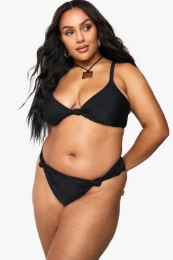boohoo Haut de bikini grande taille rembourré avec détail de nœud à l'avant<Femme Maillots De Bain|Tenues De Plage
