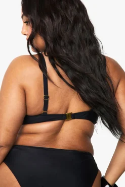 boohoo Haut de bikini grande taille rembourré avec détail de nœud à l'avant<Femme Maillots De Bain|Tenues De Plage