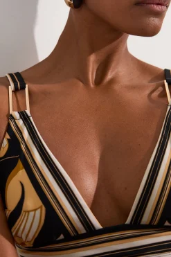 KarenMillen Haut De Bikini À Imprimé Abstrait Avec Détails De Finition<Femme Maillots De Bain