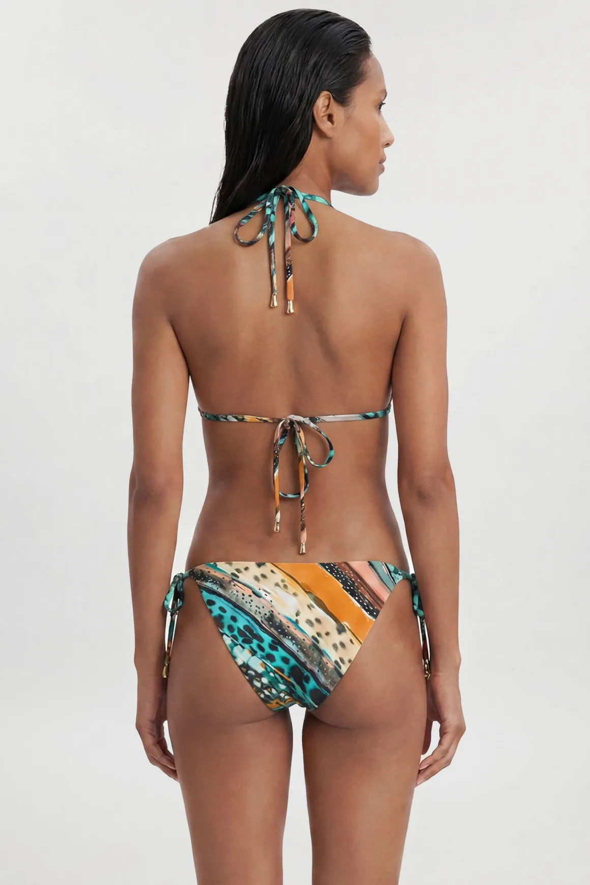 Haut De Bikini À Imprimé Animal Linéaire