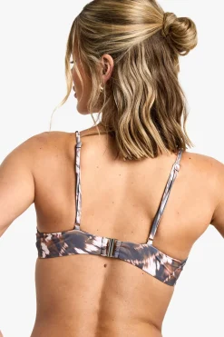 Haut de Bikini à Motif Tie Dye à Armatures