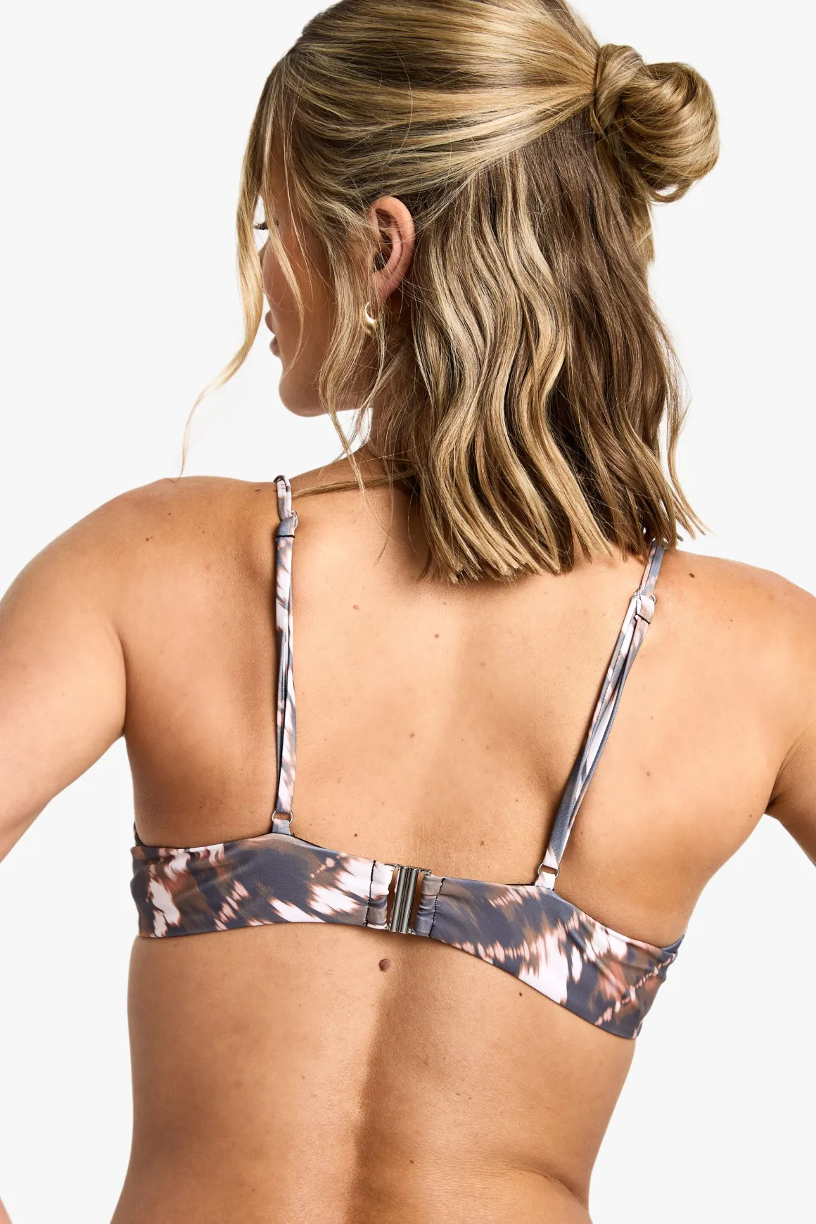 Haut de Bikini à Motif Tie Dye à Armatures