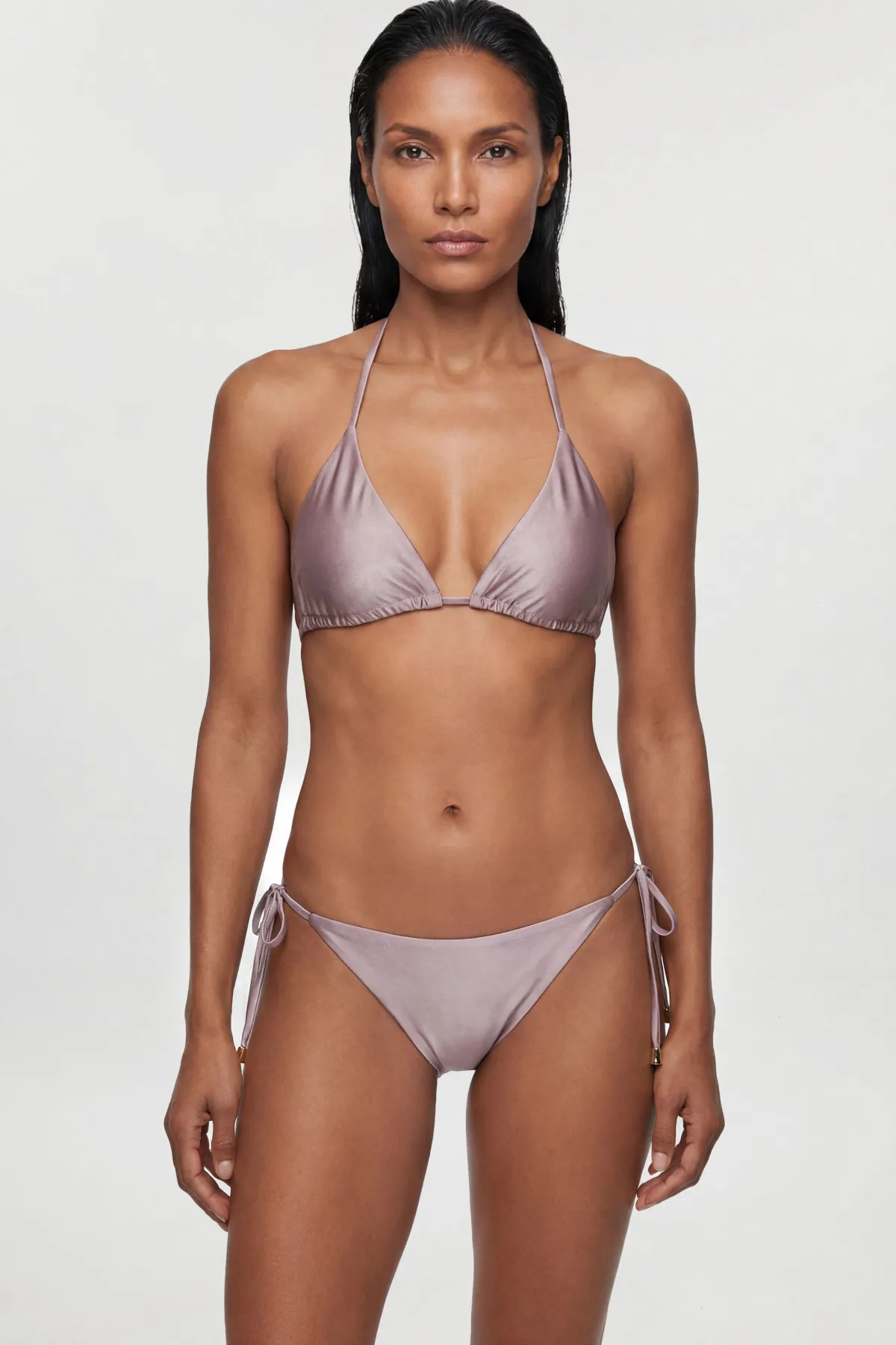 KarenMillen Haut De Bikini Métallisé Avec Détail De Perles<Femme Maillots De Bain|Tenues De Plage