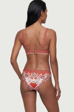 KarenMillen Haut de Bikini Plongeant à Imprimé Foulard Effet Miroir<Femme Maillots De Bain|Tenues De Plage