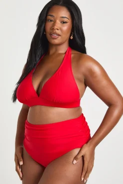 boohoo Haut De Bikini Plus Essentials Décolleté Plongeant Avec Tour De Cou<Femme Maillots De Bain|Tenues De Plage