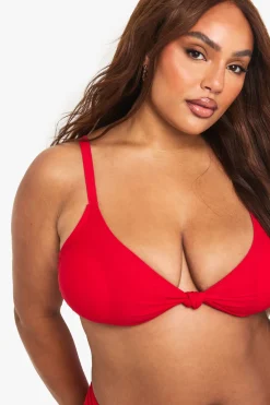 Haut de bikini Plus rembourré avec détails de nœud à l'avant