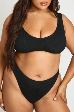 Haut De Bikini Premium À Encolure Arrondie Froissé Taille Unique