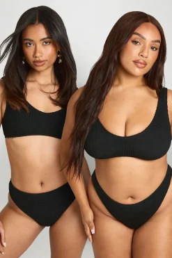 Haut De Bikini Premium À Encolure Arrondie Froissé Taille Unique