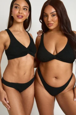 Haut De Bikini Premium Taille Unique À Effet Froissé Avec Détail Torsadé Devant