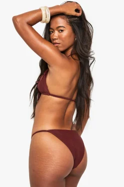 boohoo Haut de bikini triangle avec détails en franges<Femme Maillots De Bain|Tenues De Plage