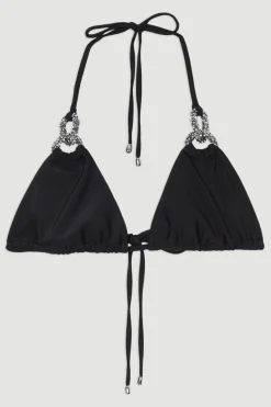 KarenMillen Haut De Bikini Triangle Avec Détail Métallique<Femme Maillots De Bain|Tenues De Plage