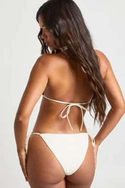 Haut De Bikini Triangle Avec Garniture Étoile De Mer En Strass Et Bas De Bikini À Liens Latéraux