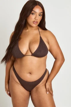 Haut De Bikini Triangle Froncé Taille Unique Premium