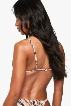 Haut de bikini triangle premium tie dye à fixation chaude
