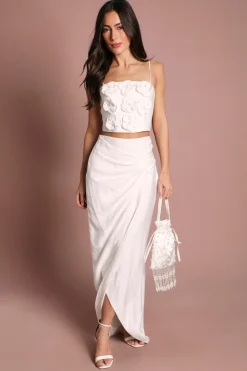 Haut De Cérémonie Corsage À Bretelles Ensemble Coordonné Mariage