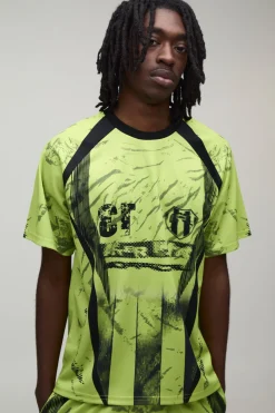 boohooMAN Haut De Football En Mesh Fermé Afterlight Coupe Regular<Homme T-Shirts