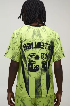 boohooMAN Haut De Football En Mesh Fermé Afterlight Coupe Regular<Homme T-Shirts