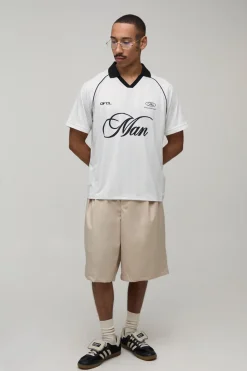 boohooMAN Haut De Football Imprimé Coupe Regular Homme<Homme T-Shirts