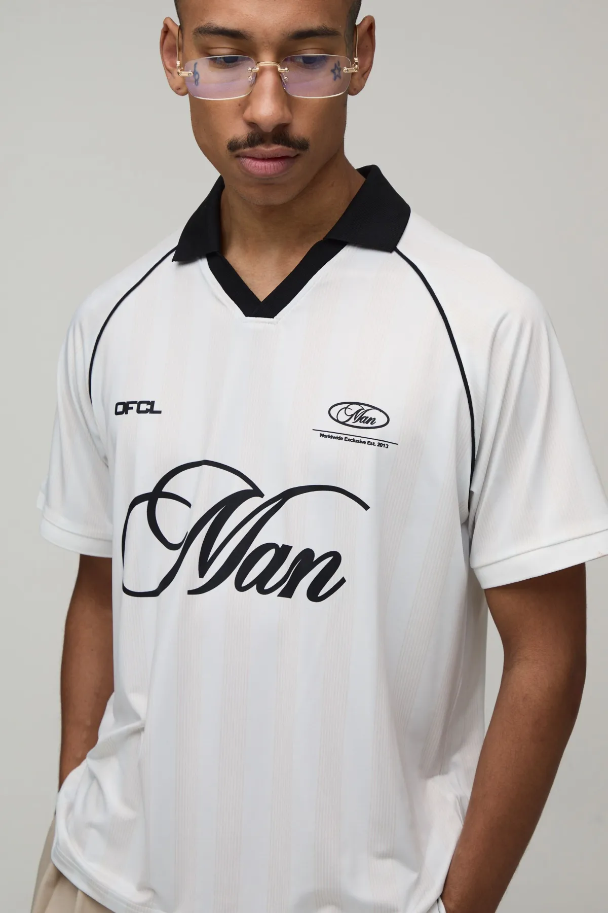 boohooMAN Haut De Football Imprimé Coupe Regular Homme<Homme T-Shirts