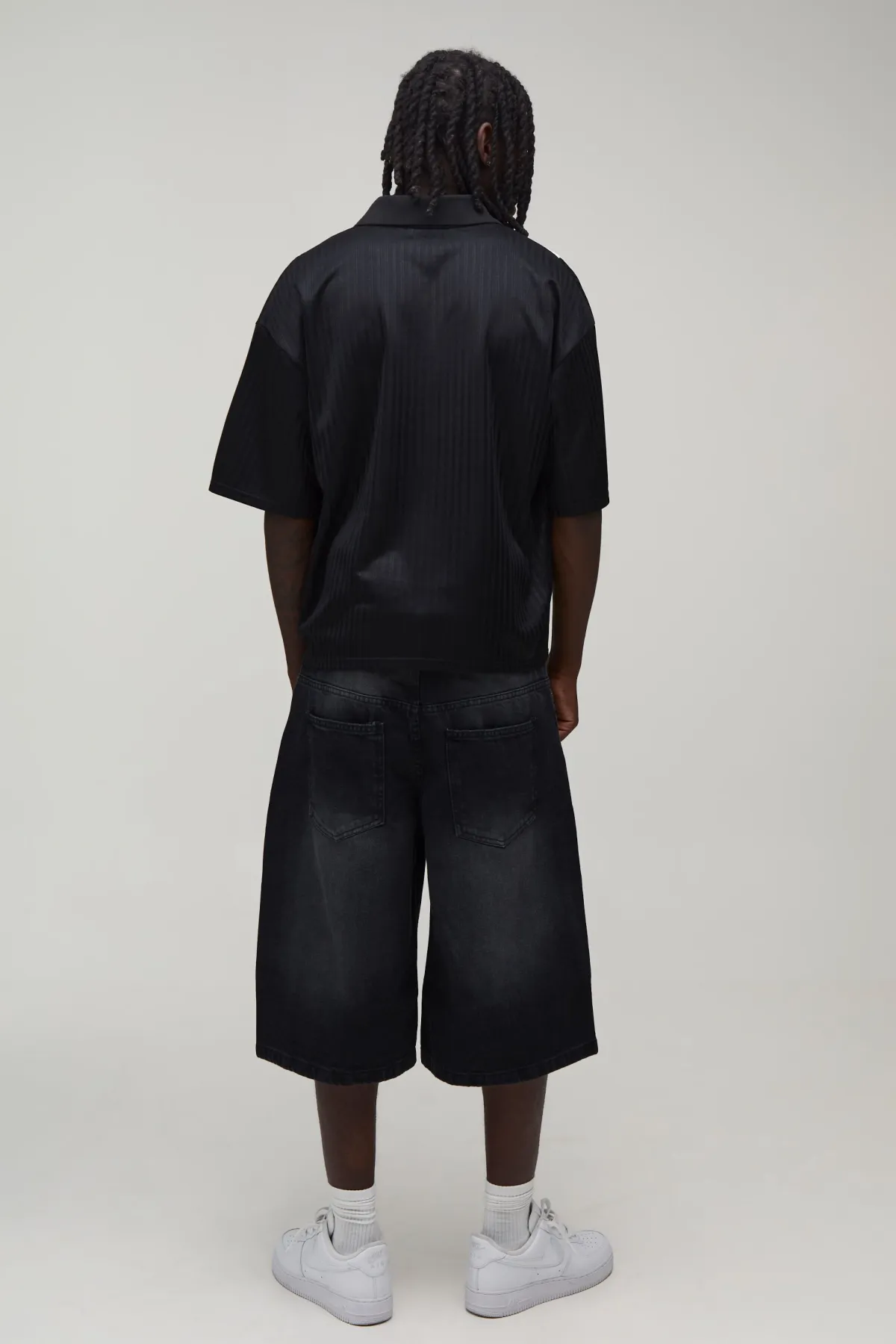 boohooMAN Haut De Football Oversize Boxy À Rayures Avec Panneau En Dentelle<Homme Tout Afficher|T-Shirts