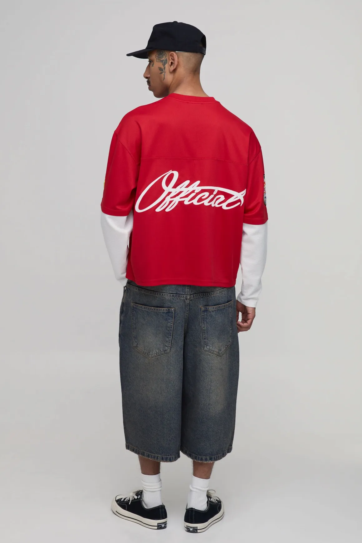 Haut De Hockey Oversize Ample En Mesh Avec Appliqué Effet Superposition