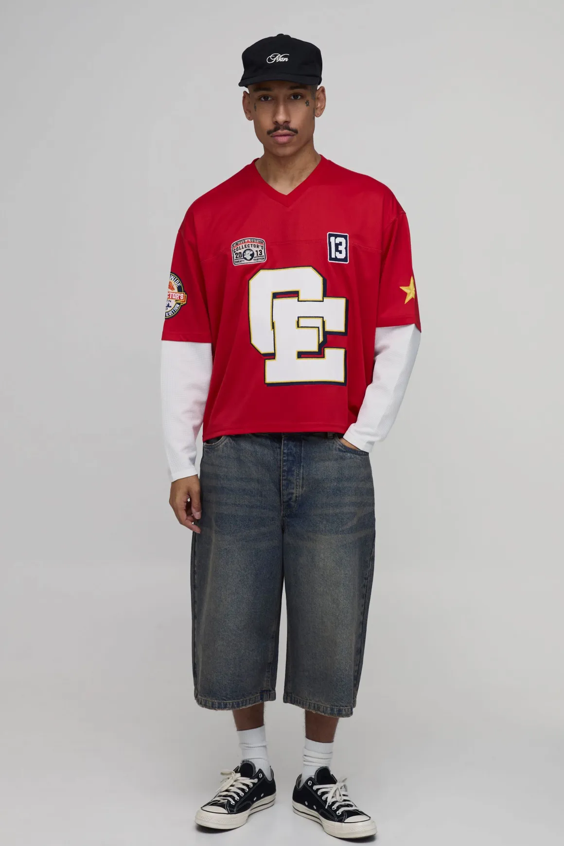 Haut De Hockey Oversize Ample En Mesh Avec Appliqué Effet Superposition