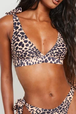 boohoo Haut de maillot à imprimé léopard<Femme Imprimé Léopard|Tenues De Plage