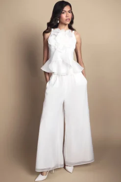 Haut De Mariage En Organza À Fleur 3D
