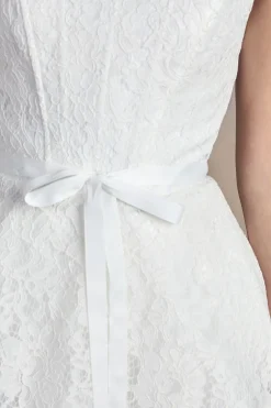 Haut de Mariée Bandeau en Dentelle avec Basque